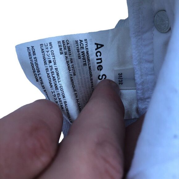 Brand New Acne Studios Jeans Size 31 ACE WHITE - Picture 7 of 16